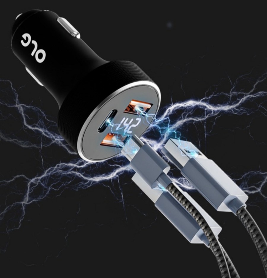 차량용 100W 고속충전기 3포트 동시 충전 시거잭 충전기 타입C USB 차박족 추천 · 이미지 3
