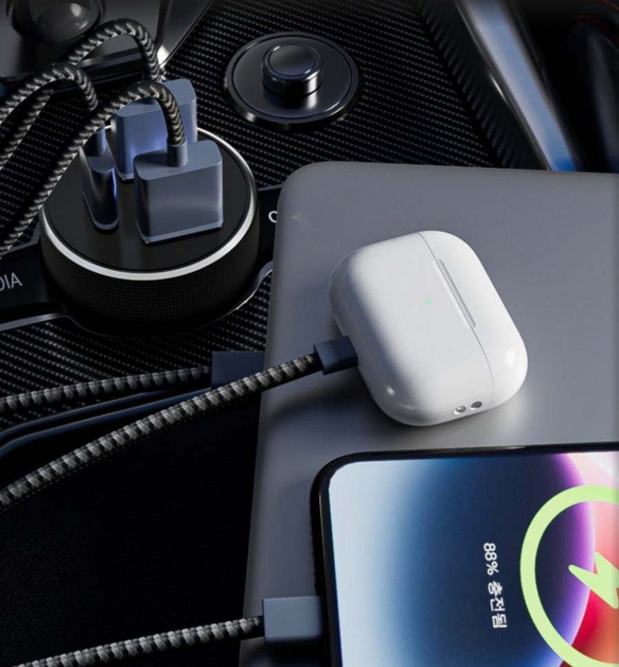 차량용 100W 고속충전기 3포트 동시 충전 시거잭 충전기 타입C USB 차박족 추천 · 이미지 4