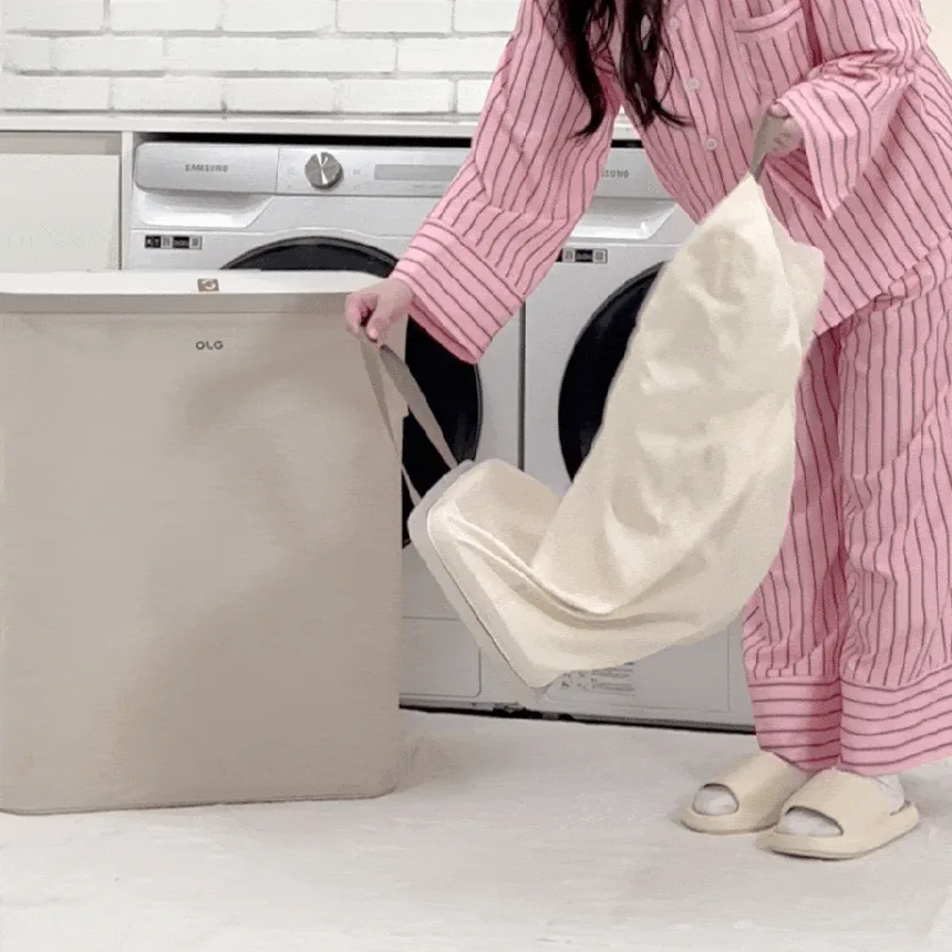 분리형 빨래바구니 2단 3단 대용량 세탁바구니 냄새차단 이동식 손잡이 · 이미지 6