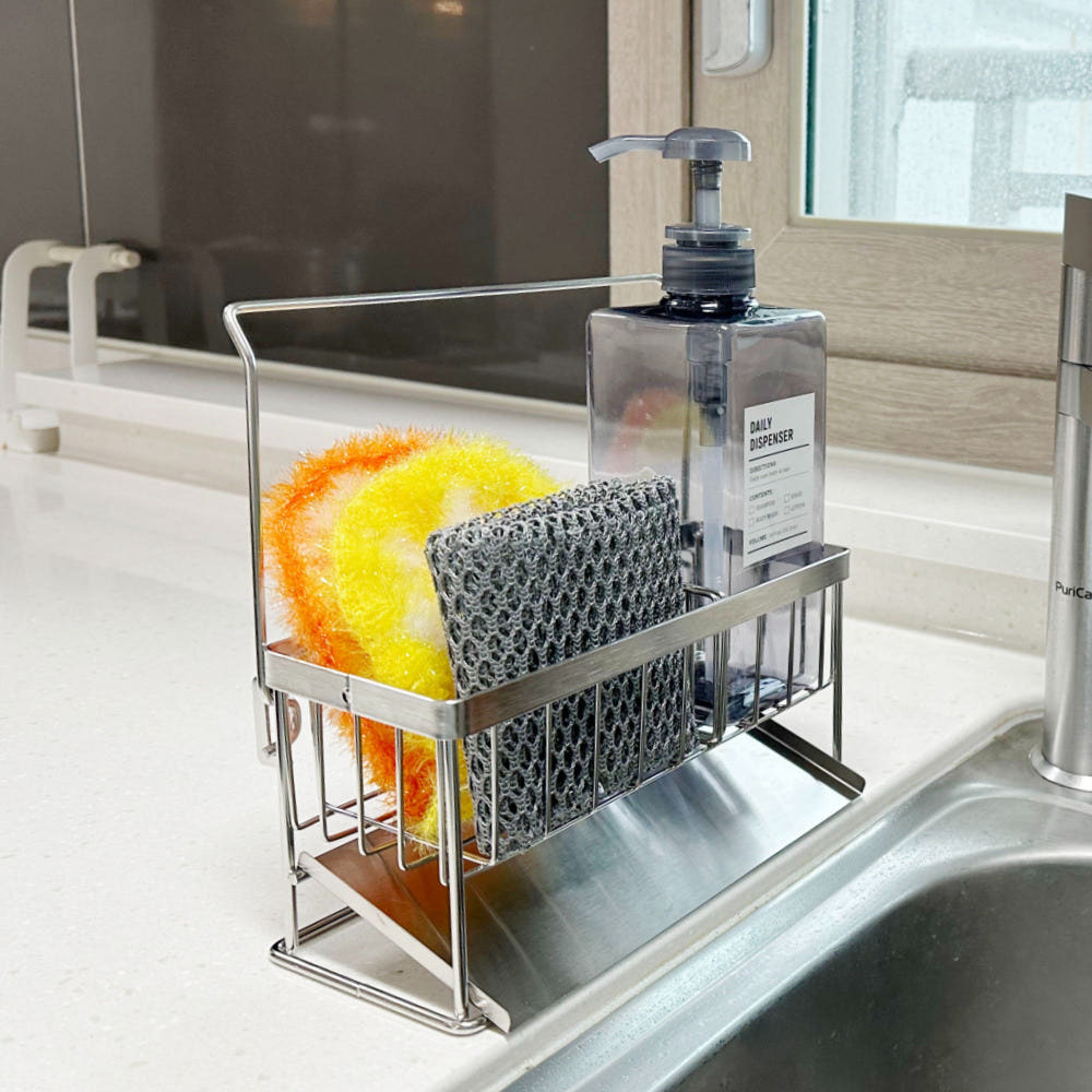 수세미거치대 물빠짐 304스텐 싱크대정리 주방세제거치대 행주걸이 추천 · 이미지 4