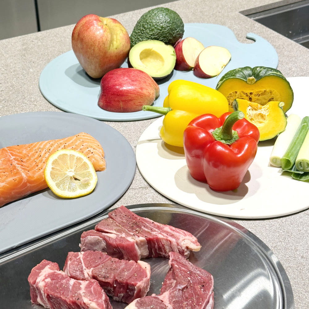 도마 4P 세트 추천 스텐 TPU 항균 칼자국방지 용도별 분리 도마 · 이미지 4