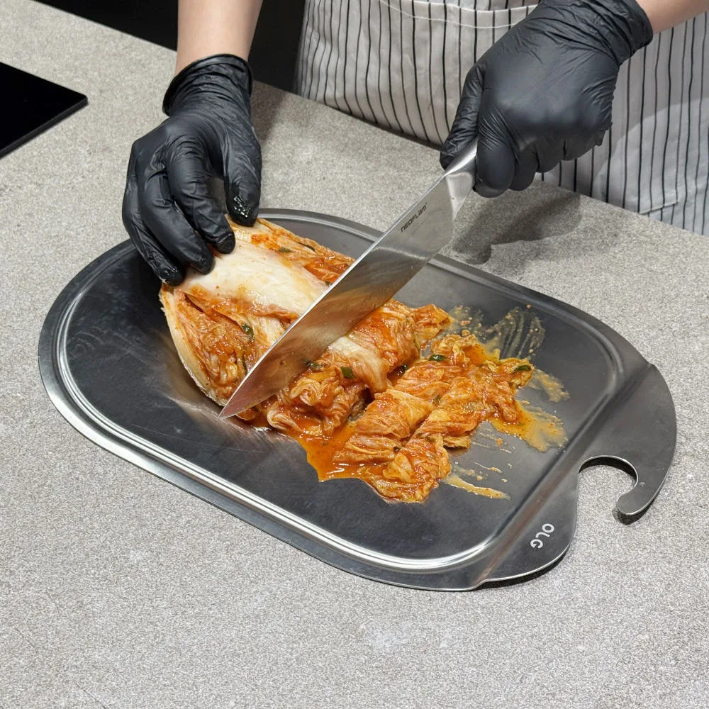 스테인리스 도마 추천 SUS304 스텐도마 식기세척기 가능 칼질 안정감 있는 위생 도마 · 이미지 2