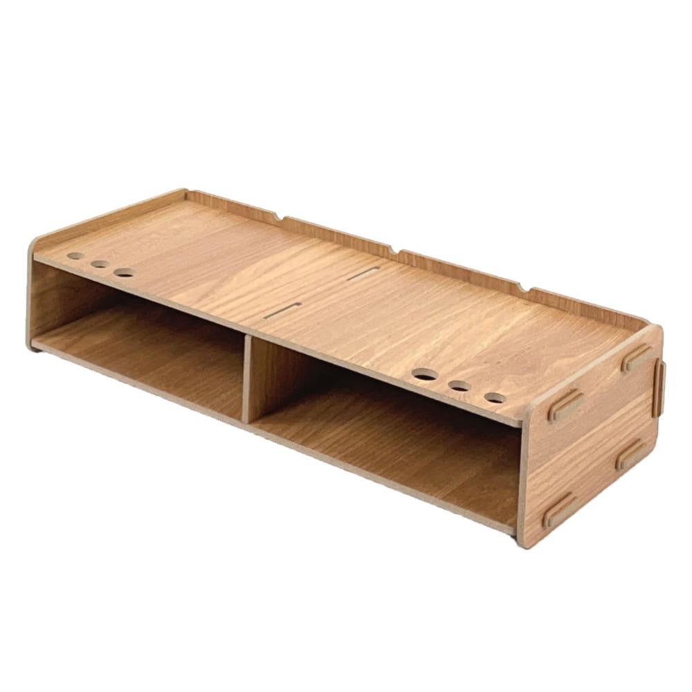 우드 모니터받침대 책상 수납선반 고강도 MDF 30kg 하중 거북목예방 450mm · 이미지 1