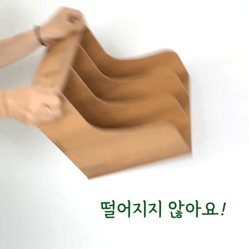 우드 파일꽂이 서류정리함 탈부착칸막이 책상수납 3단 MDF 생활방수 · 이미지 7