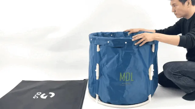 원터치 접이식 욕조 추천 반신욕 1초 펼침 7cm 슬림 수납 간이욕조 · 이미지 5