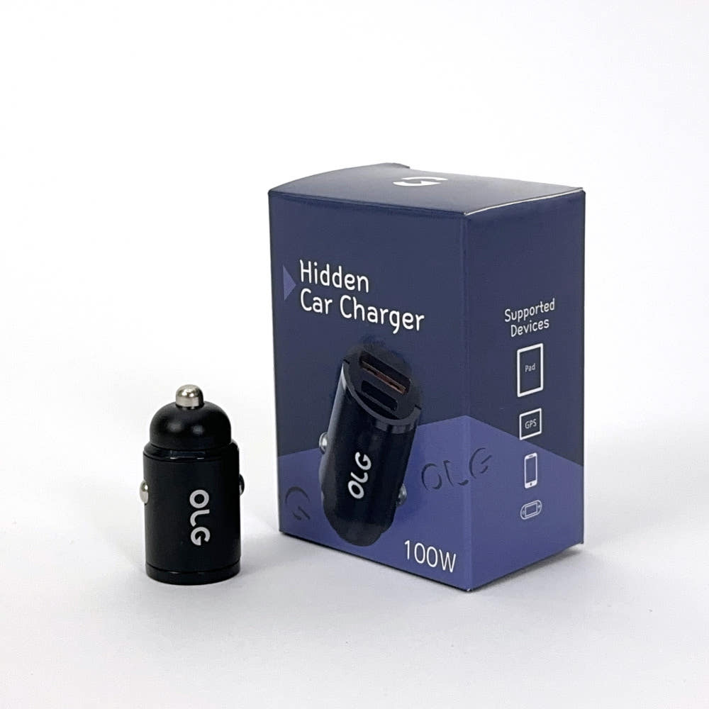 차량용 시가잭 100W 초고속 충전 USB 타입C 더블 멀티 소켓 히든 디자인 · 이미지 3